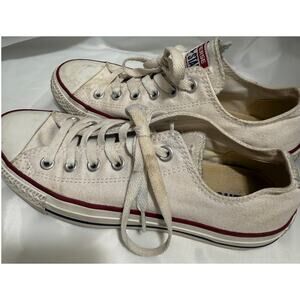 Converse Unisex Size M 5 W 7 Chuck Taylor All Star Sneaker White Low Tops